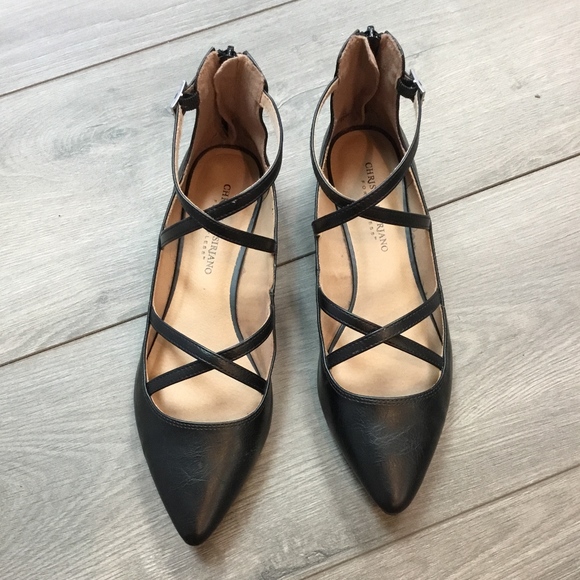 Christian Siriano Shoes - NWOT Christian Siriano Black Strappy Flats